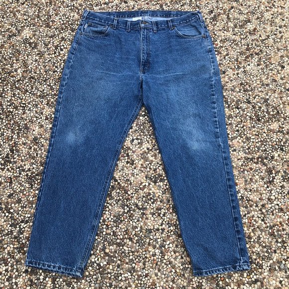 Carhartt Traditional Fit Denim Jeans Tapered Medium Wash Blue Men's Size 44x32